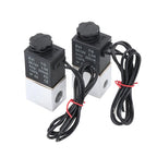 2PCS 1/4" Fast Response Electric Air Water Solenoid Valve 12V DC Normally Closed