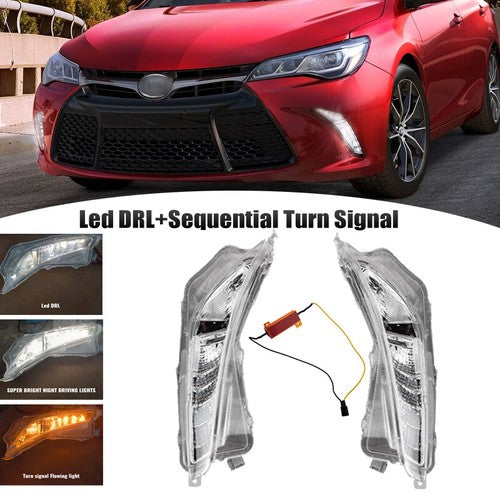 LED Fog Light Sequential Turn Signal Lamp for 2015-2017 for Toyota Camry XLE XSE