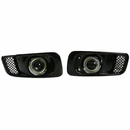 JDM Type R Black Grille & LED Fog Lights 3PCS for 1999-2000 Honda Civic