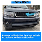 Upper Bumper Diamond Mesh Grille for 2010 2013 Land Rover Range Rover Sport