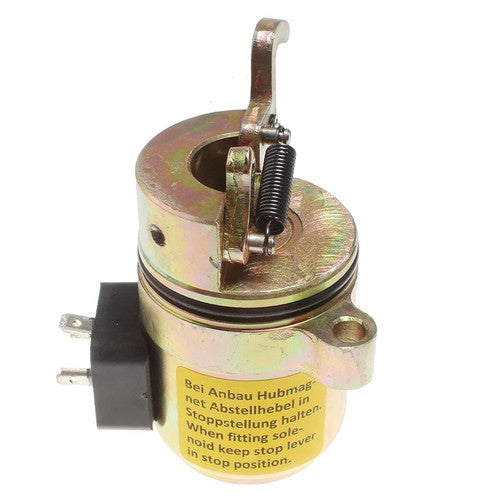 12V Fuel Shutoff Solenoid for Gehl Skid Steer Loader 5640 6640 DEUTZ BF4M1011F