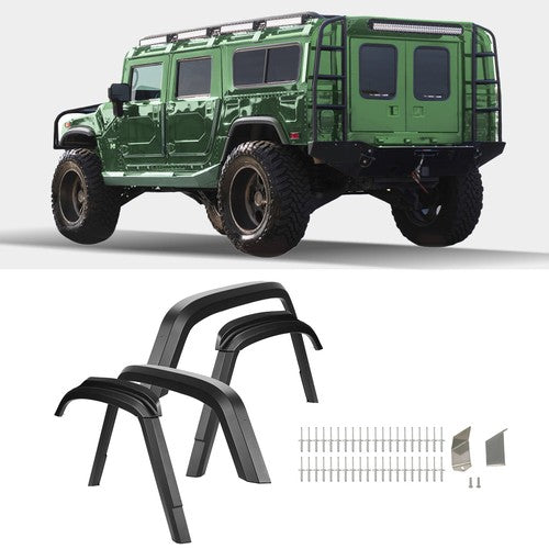 8Pcs Fender Flares Overfender With Hardware For Hummer H1 Humvee HMMWV