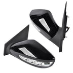 2Pcs Black Power Mirrors with Turn Signal Heated for Hyundai Sonata 2011-2014
