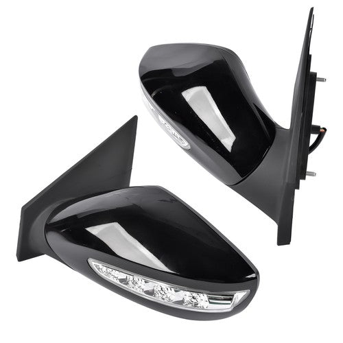 2Pcs Black Power Mirrors with Turn Signal Heated for Hyundai Sonata 2011-2014