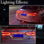 Fit 2018-2024 Toyota Camry LED Dynamic Rear Red Lens Turn Signal Tail Light