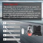 Portable Pneumatic Air Pressure Brake Kit and Clutch Bleeder Valve System Kit