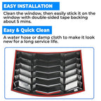Rear Side Window Louvers Cover for 2010-2015 2011 2012 2013 2014 2015 Chevy Camaro