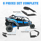Extended Fender Flares Kit for Can Am Maverick X3 MAX Turbo R RR 2017-2025