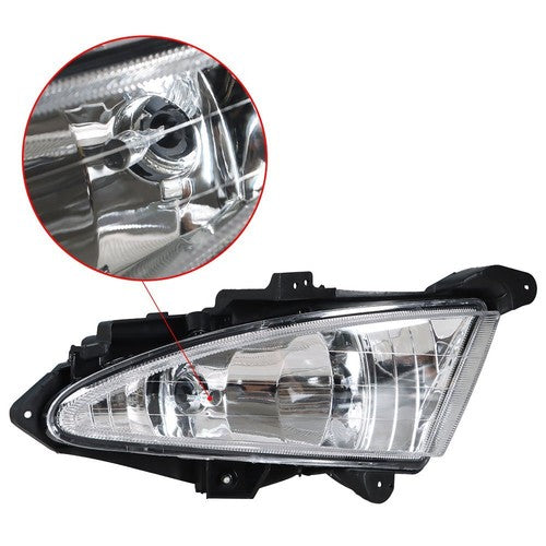 L+R Bumper Clear Fog Light Assembly For 07-10 Hyundai Elantra Sedan 4-Door 2.0L