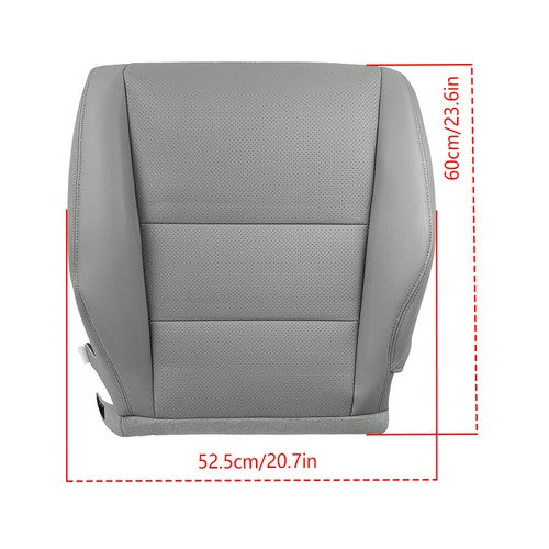 New Driver Bottom Perforated Leather For 2007- 11 2012 Acura RDX Seat Cover Gray
