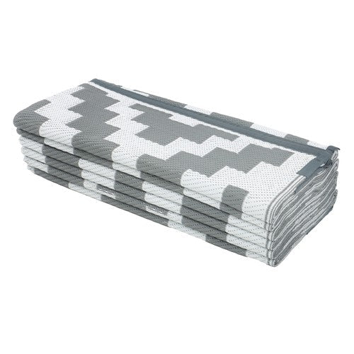 9x12ft Waterproof Outdoor Rug Outdoor Plastic Straw Rug For Camping Gray White