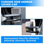 Pair Chrome Tow Mirror Cap Cover for 2014 2018 2019 Chevy Silverado GMC Sierra