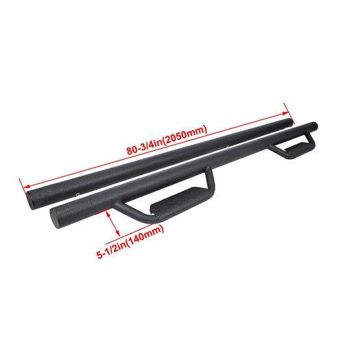 Running Boards For Toyota Tacoma 2005-2023 Double Cab Black Side Steps Nerf Bar