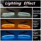 For 2023 2024 Honda CRV LED Side Marker Light + Reflector Tail Lamp Smoked Lens