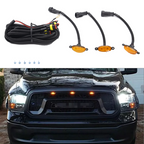 3x Amber Lens LED Front Grille Running Light for Dodge Ram 1500 2500 3500