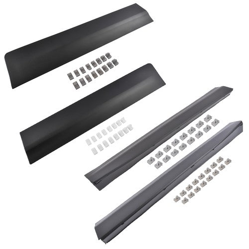 4Pcs Front Rear Lower LH & RH Door Trim Molding Black for Cadillac XT5 2017-2025