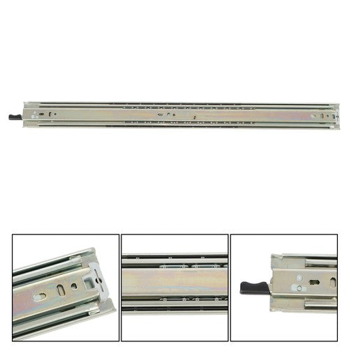 1 Pair of Locking Drawer Slides 24" Full Extension & Lock 150lbs Capacity