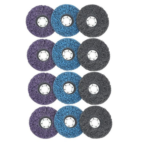12 Pack: 4-1/2 x 7/8 Inch Diamond Grinding Discs Set 3 Colors for Angle Grinder