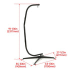 91 Inch Hanging Hammock C Stand For Chair Porch Swing Resistant 360 Degree Steel