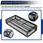 Front Rear Cargo Basket Luggage Carrier Mesh Rack Black Steel for ATV