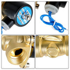 AC 110V 120V Volt NC 1" NPT Electric Solenoid Valve Brass Water Air Gas