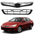 Front Upper & Lower Grille 2pcs for 2006-2007 for Honda Accord 4DR Sedan