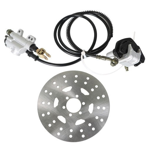 For Go-kart Fast Ship ATV Rear Hydraulic Brake Caliper Assembly+Disc Rotor Kit