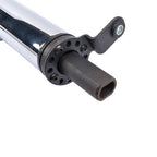 30" Chrome Tilt Auto Steering Column w/ 9 Hole Wheel Adapter Key Stainless Steel