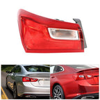 Driver Left Side Tail Light Lamp Red Outer Replace For 2016-2021 Chevy Malibu
