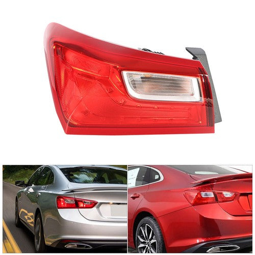 Driver Left Side Tail Light Lamp Red Outer Replace For 2016-2021 Chevy Malibu