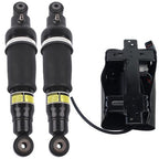 2Pcs Air Shock Absorber + 1Pc Compressor Pump Rear For Infiniti QX56 2007-2010