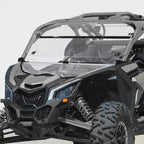 2-In-1 Flip Front Clear Windshield with Hardware for Can-Am Maverick X3 2017-2025