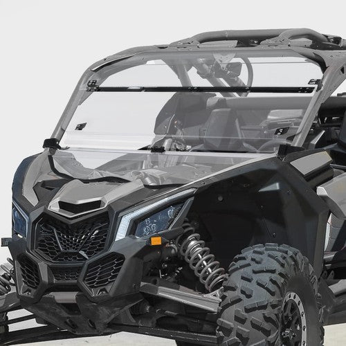 2-In-1 Flip Front Clear Windshield with Hardware for Can-Am Maverick X3 2017-2025