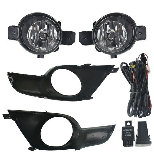 For Nissan Altima 2013-2015 Sedan Clear Fog Lights Full Kit Switch+Harness