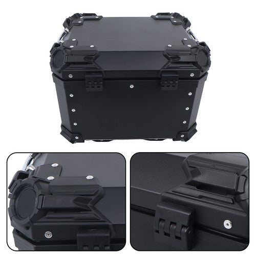 45L Motorcycle Top Box with Safety Lock Waterproof Trunk Luggage Storage Case