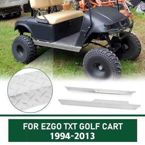 Silver Rocker Panel Diamond For EZGO TXT 1994-2013  Golf Cart Side Plate Cover