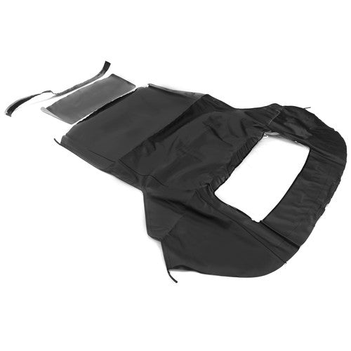 Black Soft Top w/Plastic Window For 1983 83-93 Ford Mustang Convertible 2-Door