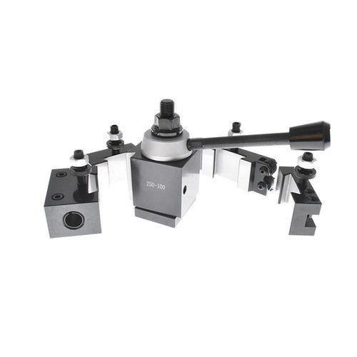 AXA 250-100 Piston Quick Change Tool Post Holder Set For Lathe 6 - 12" 6PCS New