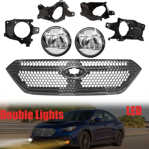 Grille & LED Fog Lights W/Cover Bracket for 2022-2023 for Subaru WRX