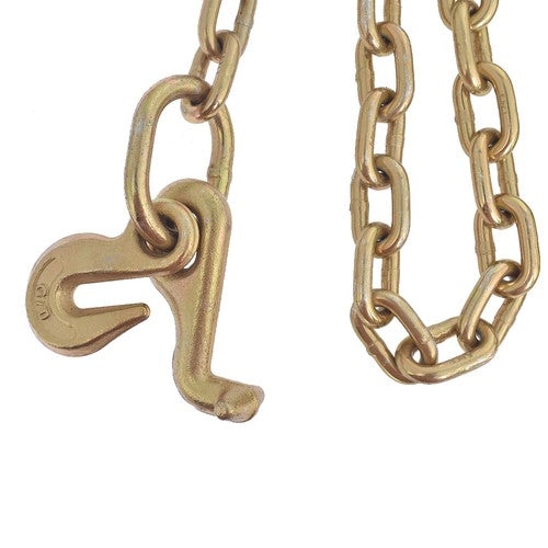 US Grade 70 Wrecker Tow Chain 5/16 x 6 FT 15" Axle J Hook Hook Rollback Carrier