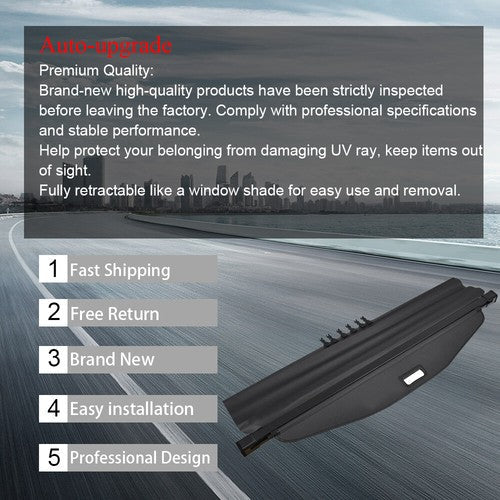 Retractable Cargo Cover Privacy Trunk Tonneau Shield For 2018-20 Chevy Equinox