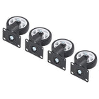 Heavy Duty 4-Inch Swivel Casters - Smooth Mobility, 1200lbs Max Load - 4 Pack