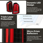 Full LED Taillights with LED Reverse Signal Black for 2011 2014 Chrysler 300