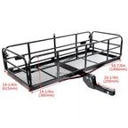 Folding Trailer Hitch Cargo Carrier Basket Luggage Rack with 2 Inch Receiver 500 LBS