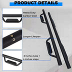 Running Boards For Toyota Tacoma 2005-2023 Double Cab Black Side Steps Nerf Bar