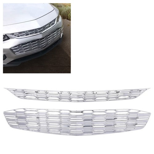 Chrome Snap On Grille Overlay Grill Covers Inserts for 2016 2018 Chevy Malibu
