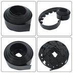 Garden Edge L-shaped 49FT Lawn Grass Stone Isolation Strip 75pcs Anchoring Spik