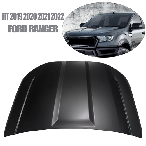Black Hood Direct Replacement Aluminum for 2019-2022 for Ford Ranger