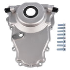 Timing Cover with 10AN Twin Turbo Oil Drain Fittings for LS Gen IV GM LS 6.2L