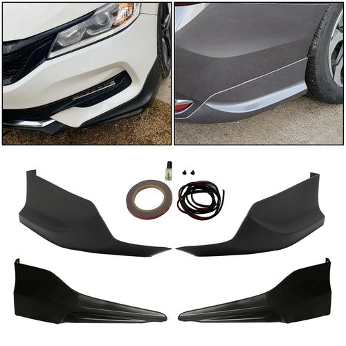 Rear Front Lip Side Apron Underbody 4PC For 16-17 Honda Accord Sedan HFP Style